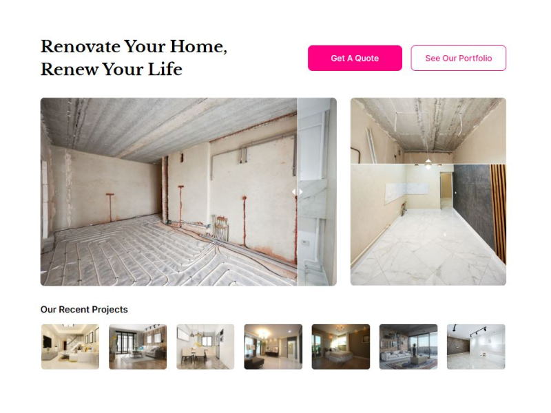 Before After Widget for Home Renovation Project